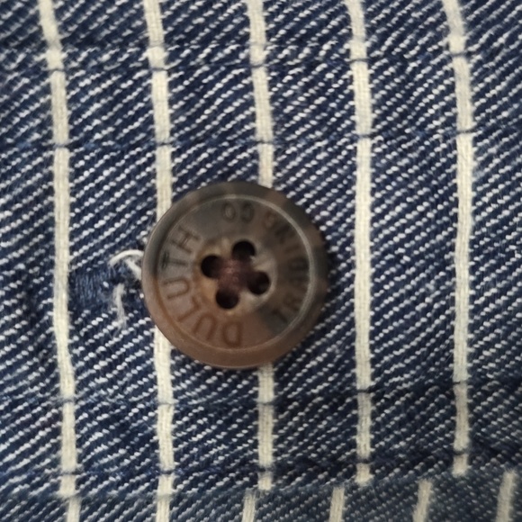 Duluth Trading Co. Mens 2XL Blue Striped Relaxed Fit Button-Up - Picture 5 of 10